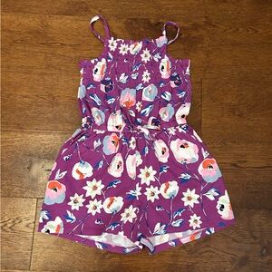 New with tags Tea Collection Purple Floral Kids One Piece size medium (8)